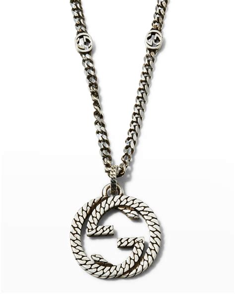 mens gucci necklace sale|gucci men's necklace silver.